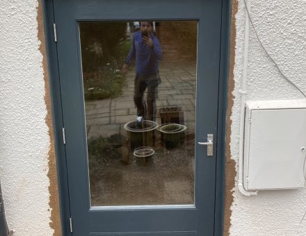 Custom made wood door